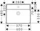 Hansgrohe-Xanuia-Q-Waschtisch-600-480-mit-Hahnloch-ohne-Ueberlauf-Weiss-60241450 gallery number 1